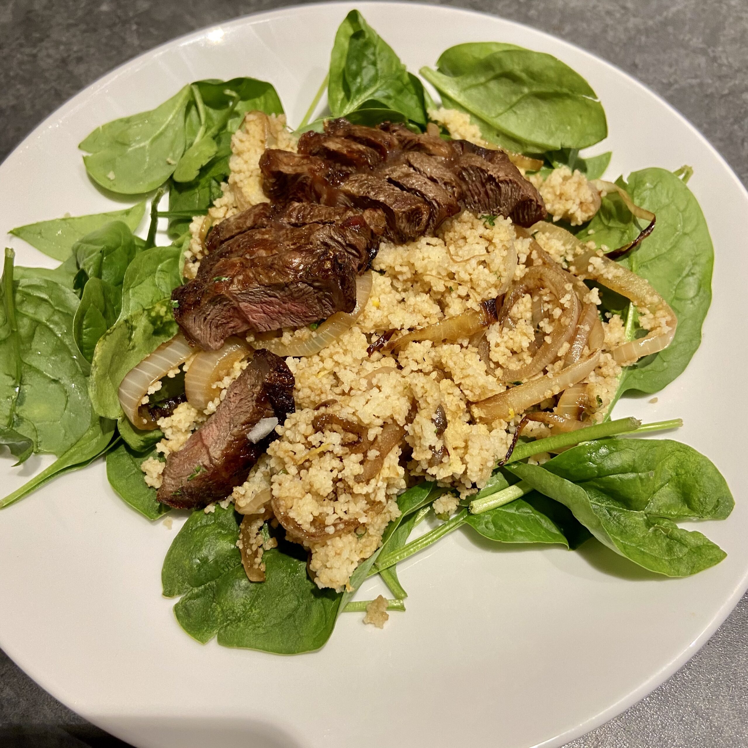Chef Ray - Peppered Beef with Caramelised Onion Couscous - Coach Ray - Qwik  Kiwi Coaching