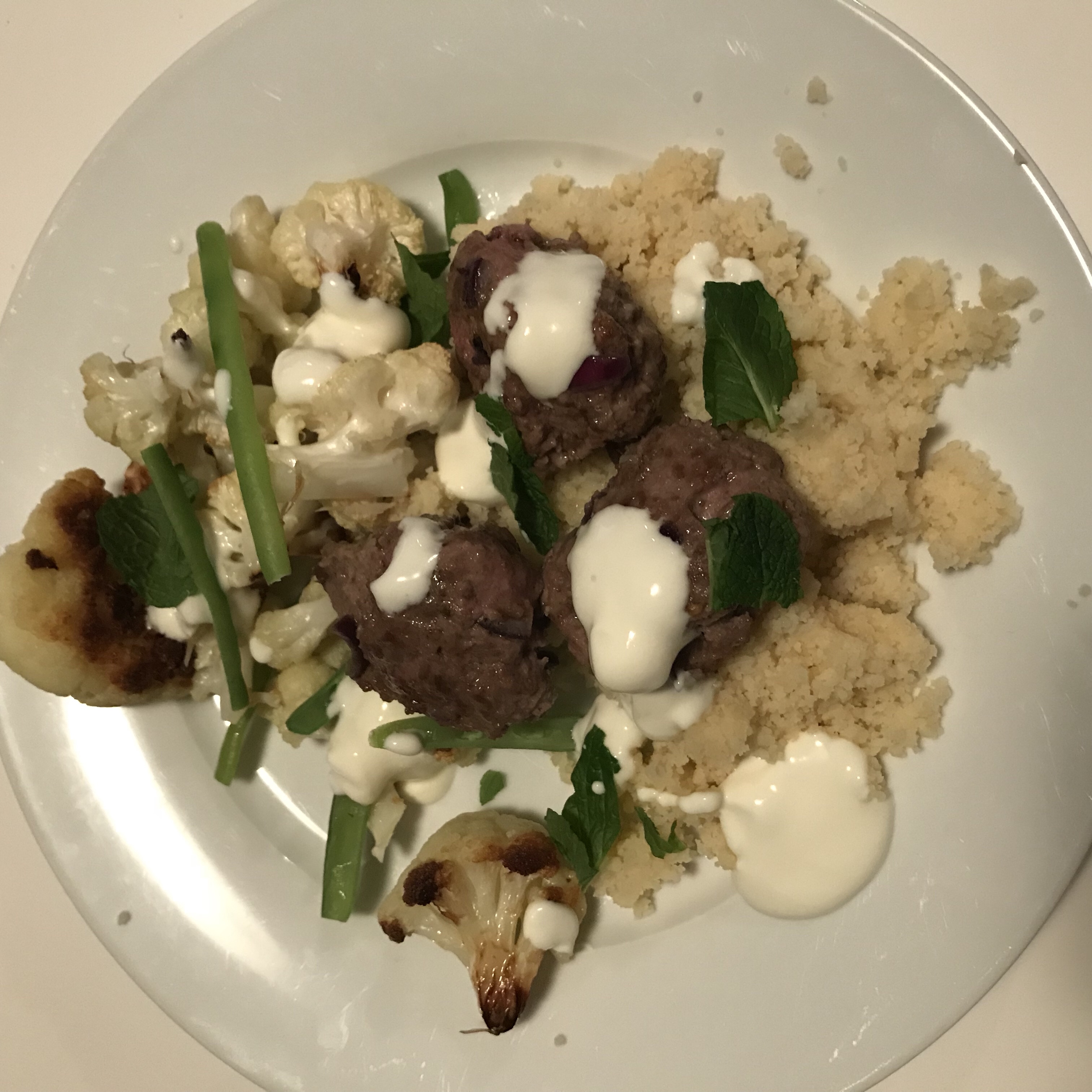 Chef Ray - Spiced Lamb Meatballs with Baked Cauliflower Salad - Coach ...