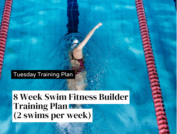 8 Week Swim Fitness Builder Training Plan (2 swims per week) - Start Any Time